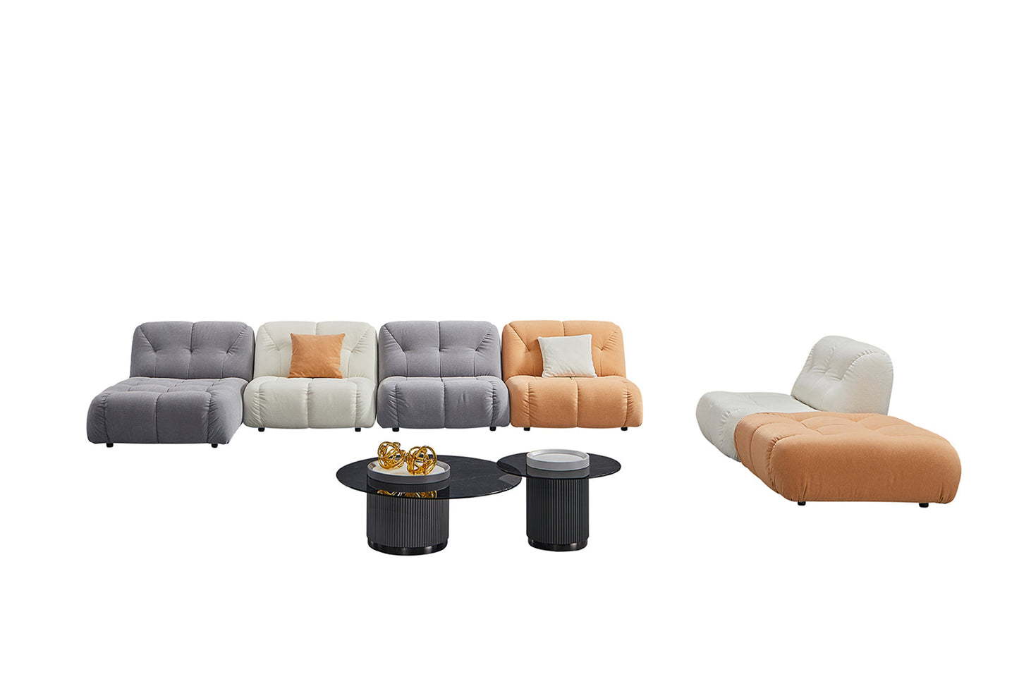 AE-Y1008 Top Grade Fabric Large Sectional Sofa Collection