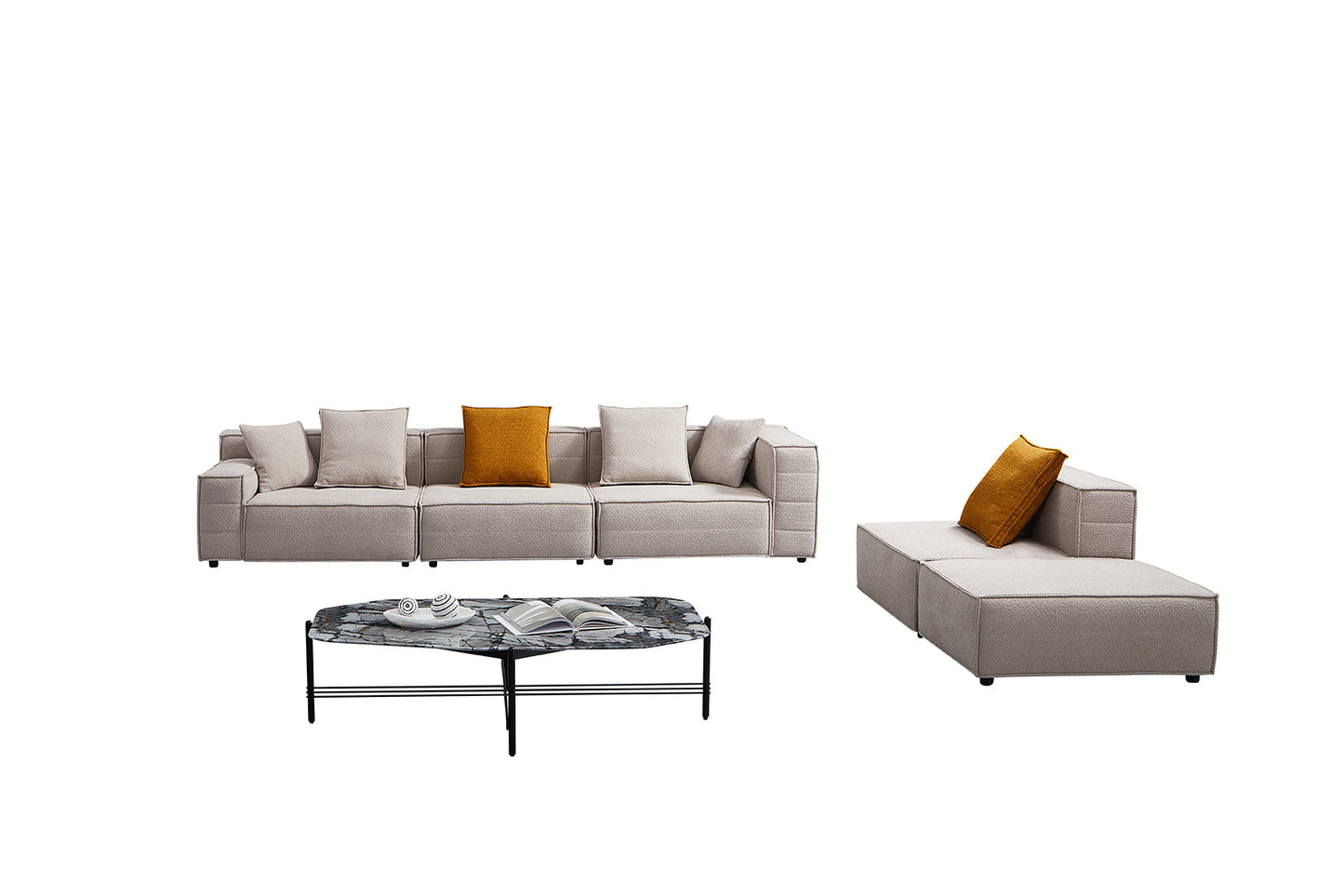 AE-Y1009 Top Grade Fabric Large Sectional Sofa Collection