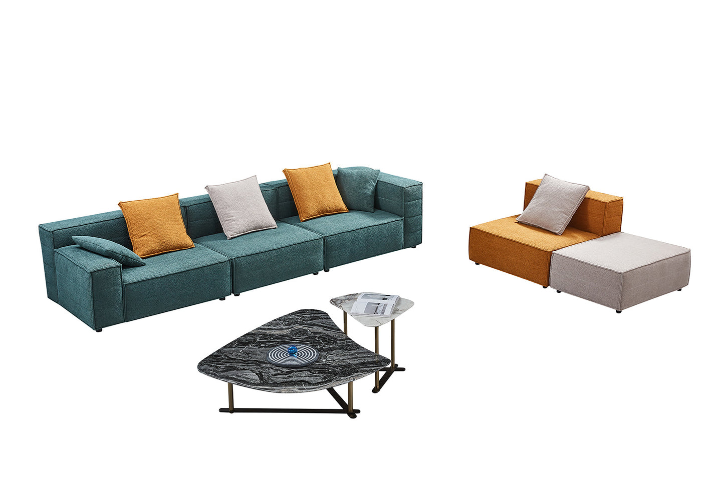 AE-Y1009 Top Grade Fabric Large Sectional Sofa Collection