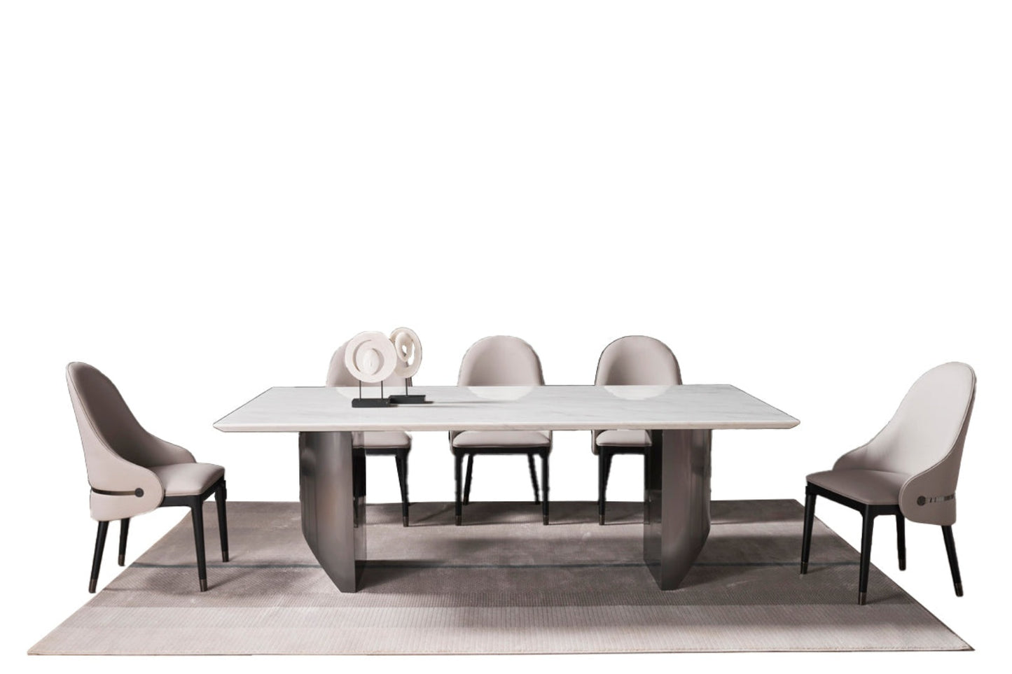 DT-H68 Faux Marble Top Dining Table