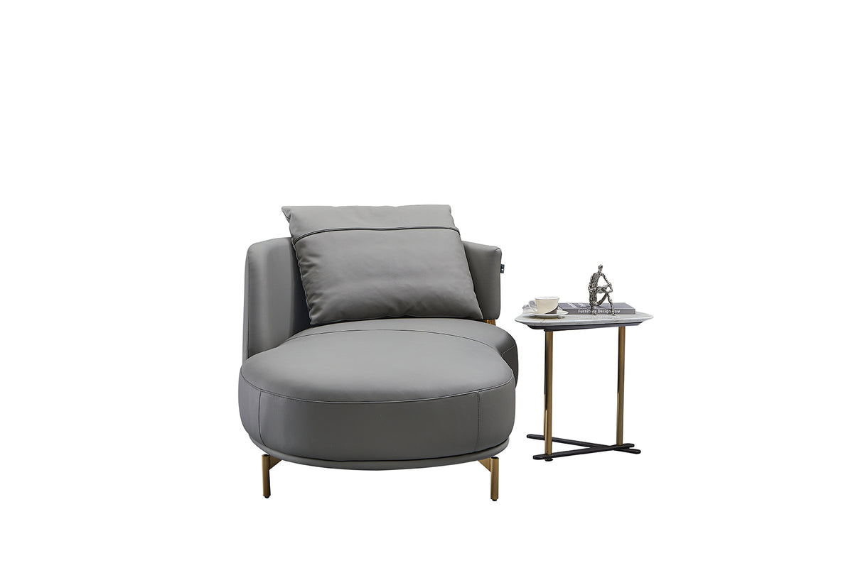 EK-Y1000 Top Grain Leather Chaise Lounge