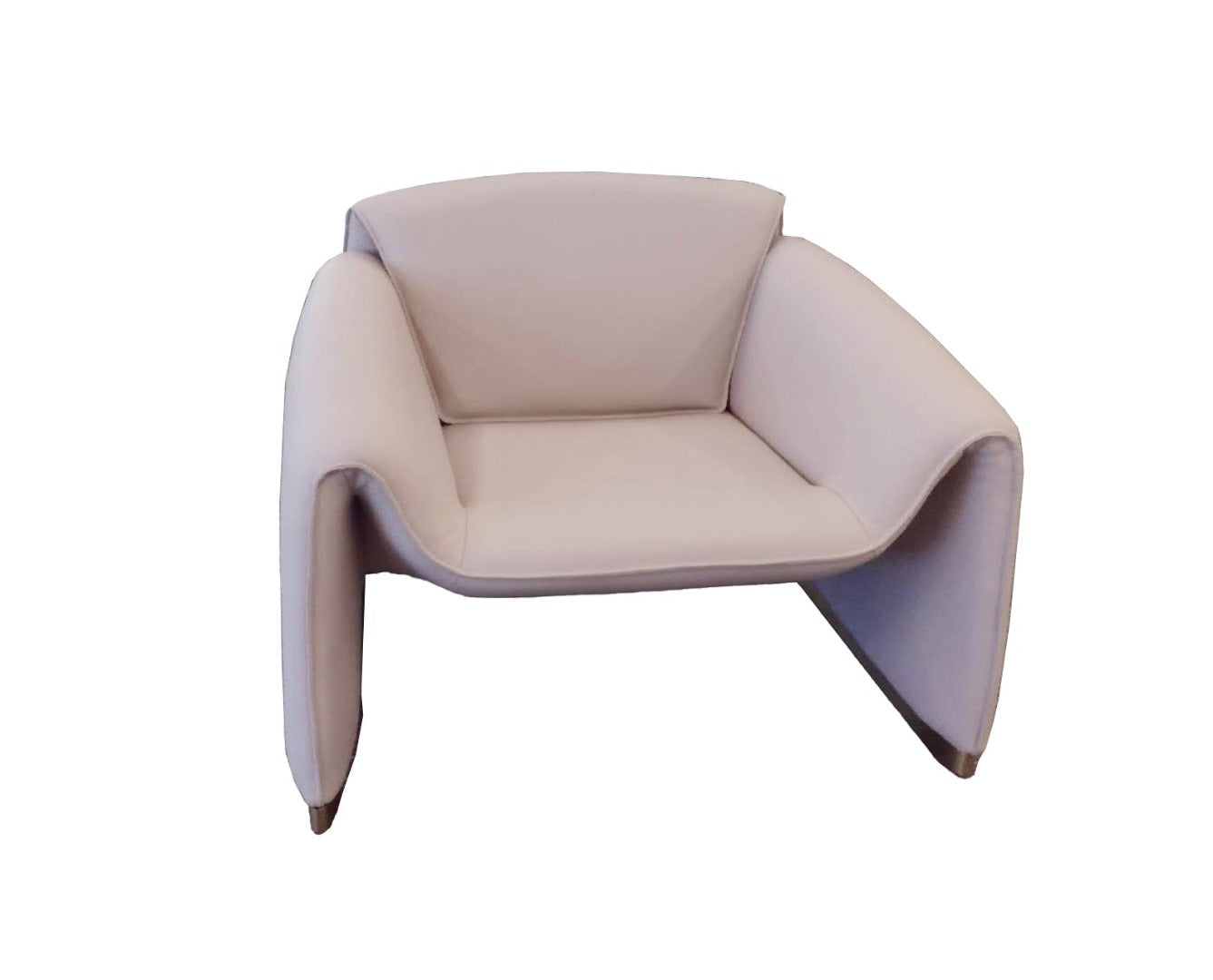 EK-Y1011 Olive Green Genuine Leather Accent Chair