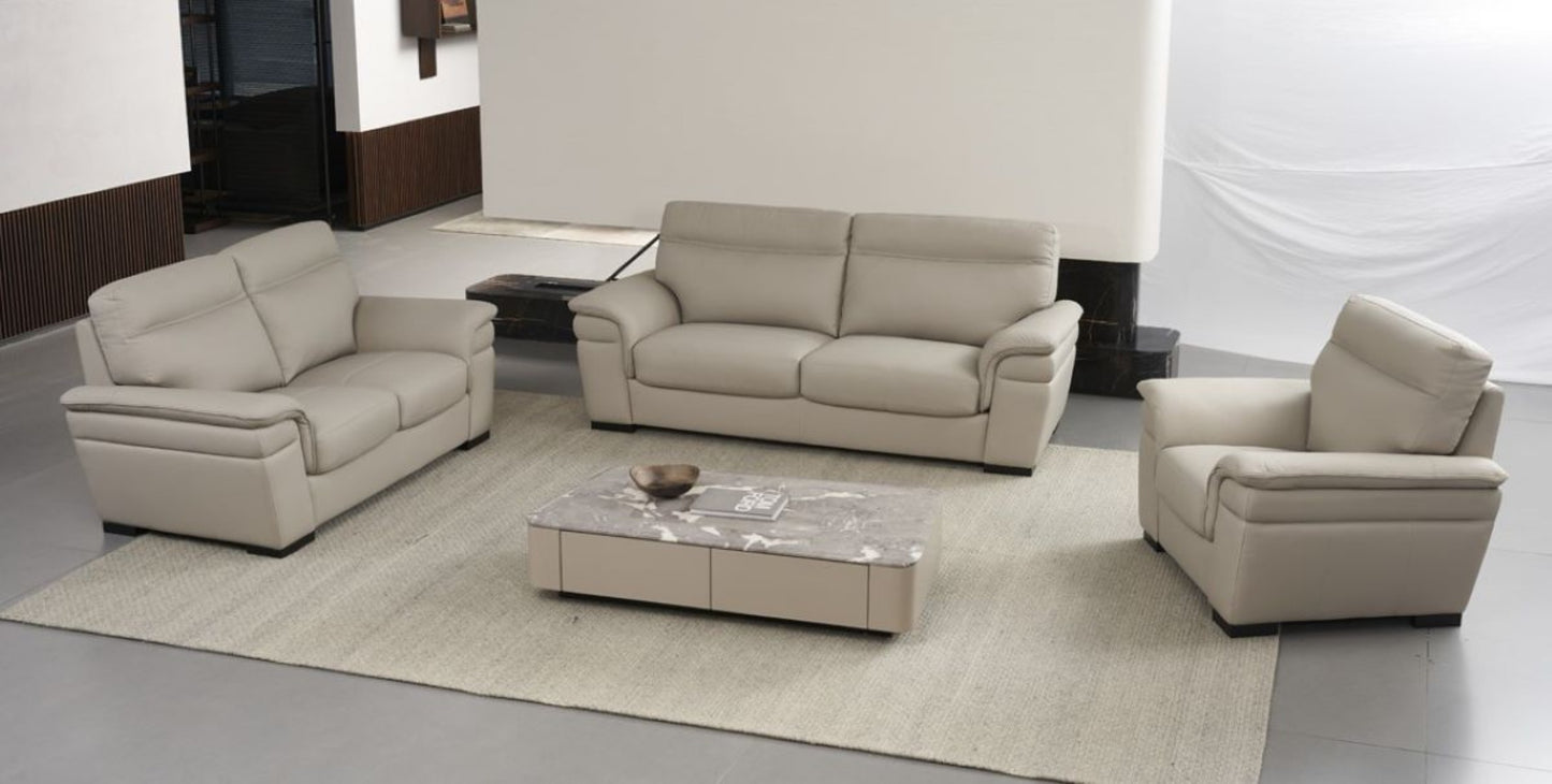 EK020 Italian Leather Sofa Set
