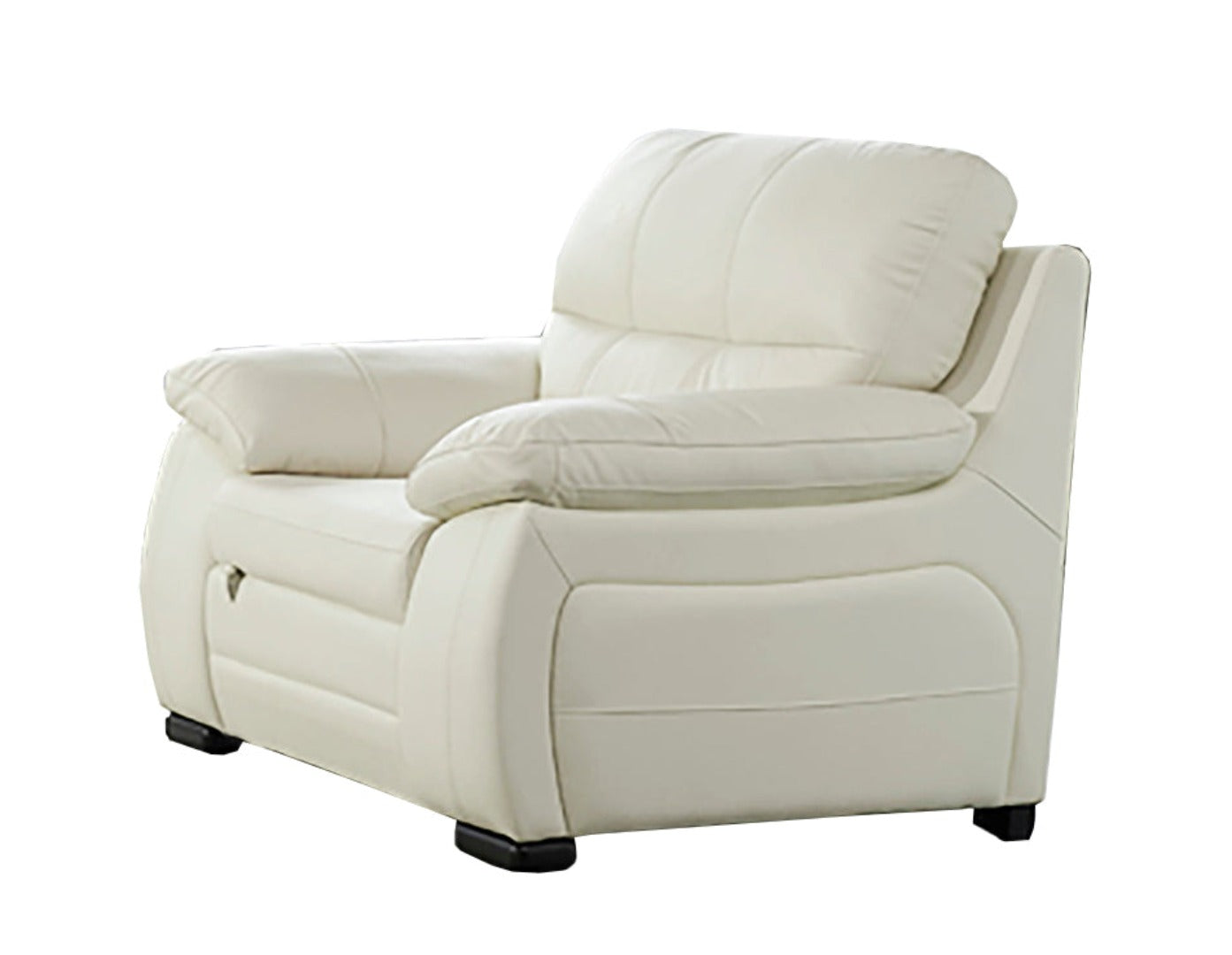 EK041 Black Italian Leather Sofa Set