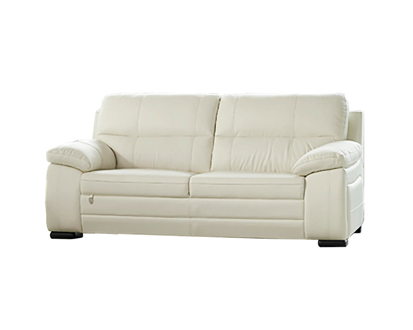 EK041 Black Italian Leather Sofa Set