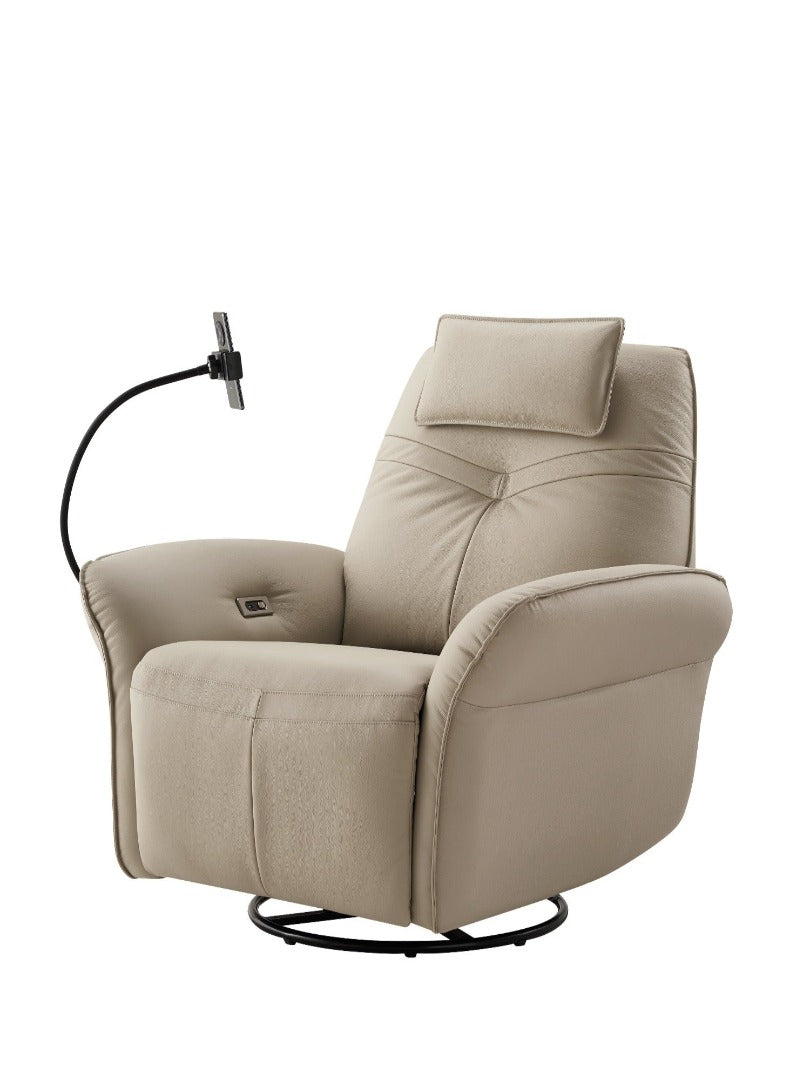 EK-D842-IV Swivel Power Recliner with Phone holder Ivory