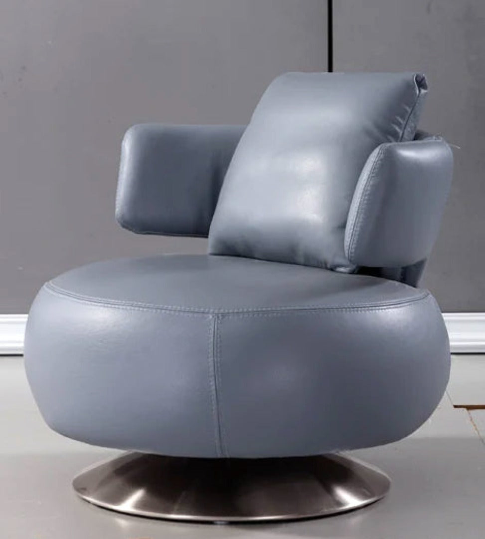 EK-CH09 Full Italian Leather Accent Chair Collection
