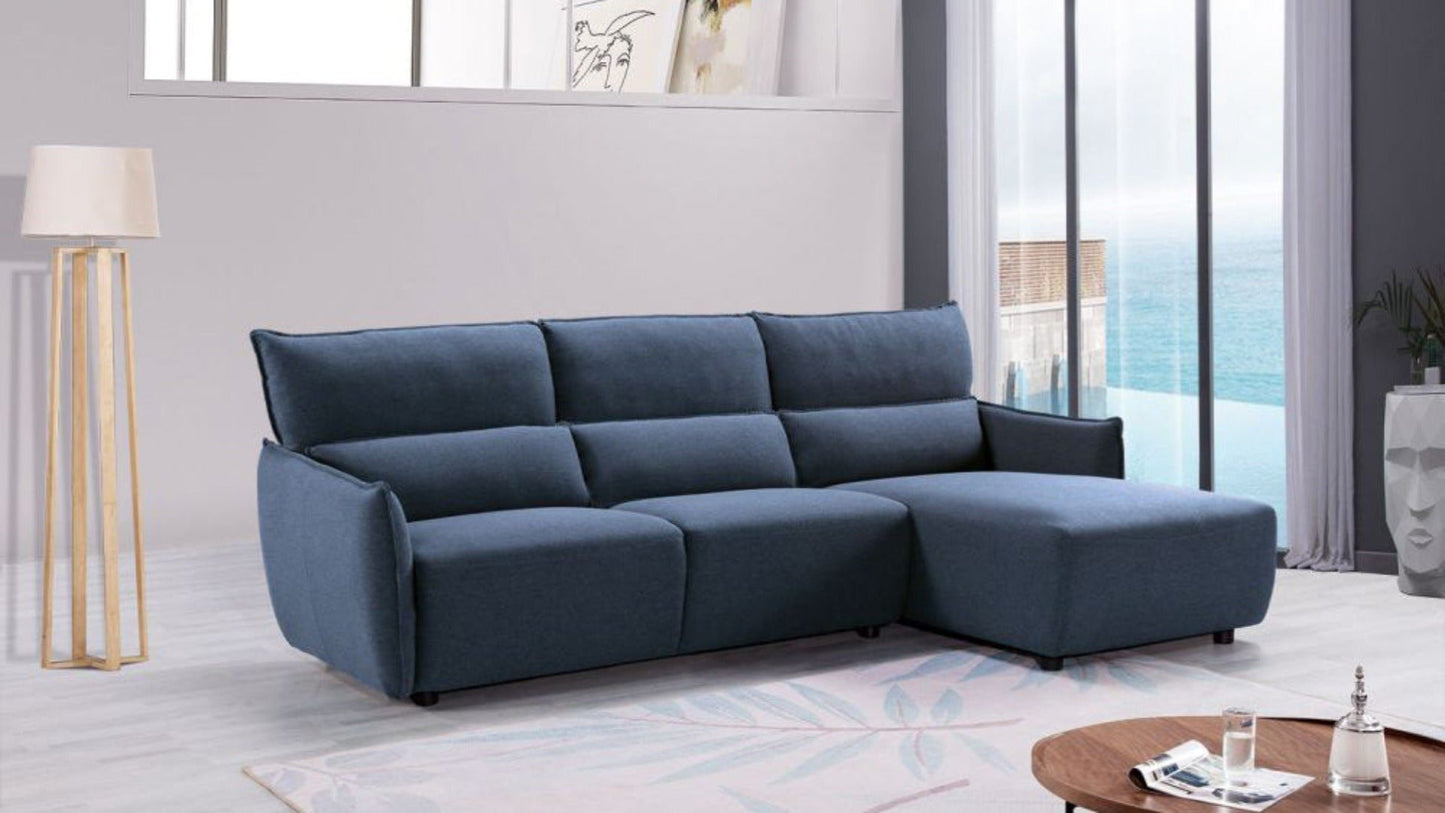 AE-L550 Blue Linen Sectional Sofa Set