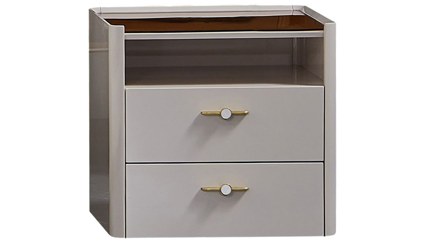 NS-Y2012 Glass Top Nightstand