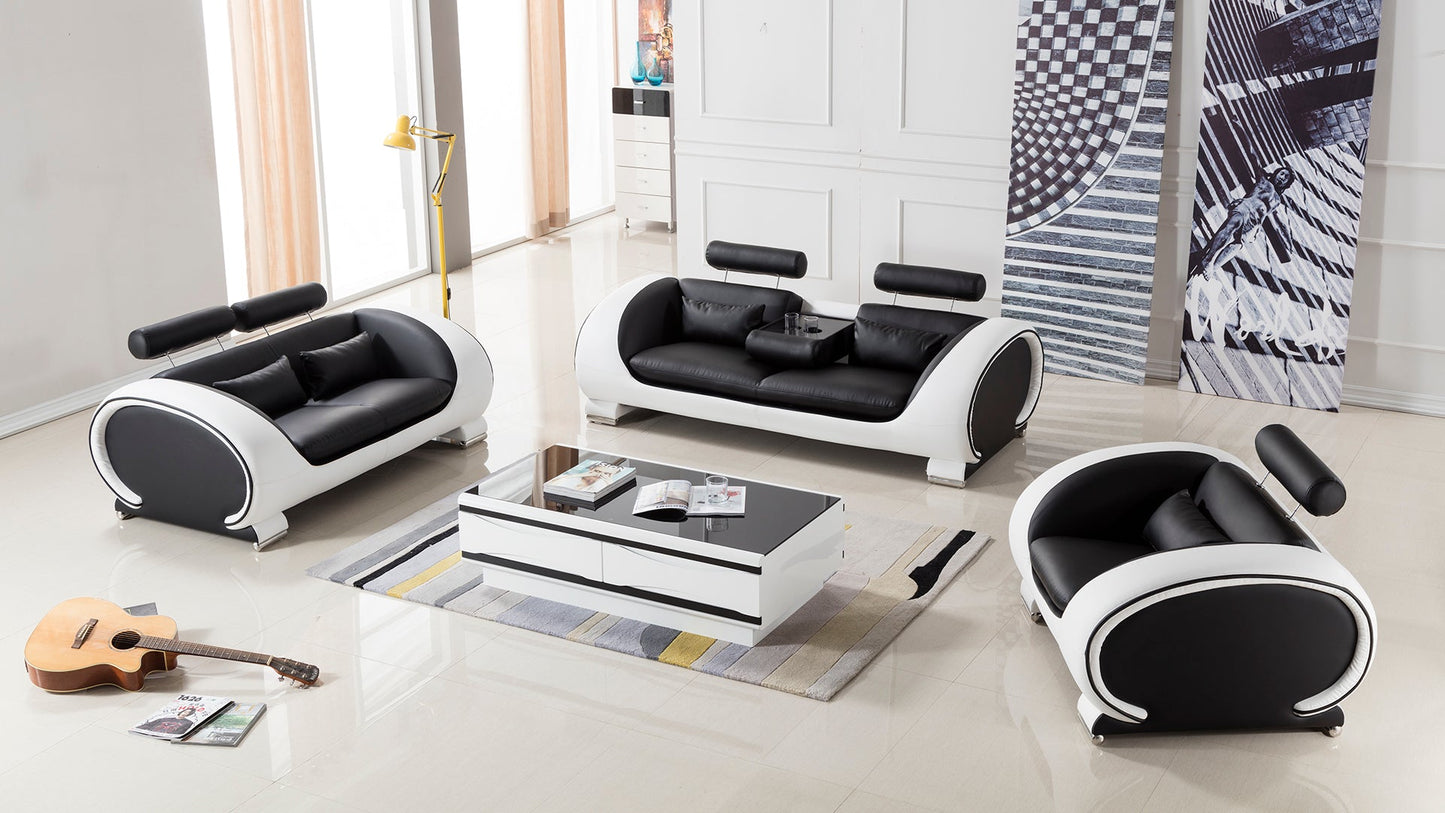 AE-D802 Collection Modern Leatherette Sofa Set