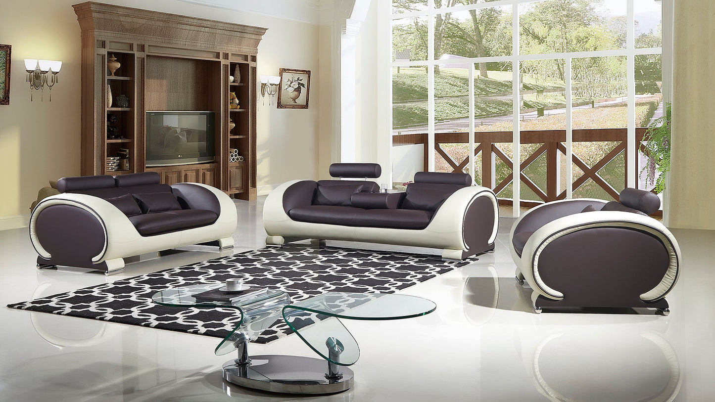 AE-D802 Collection Modern Leatherette Sofa Set