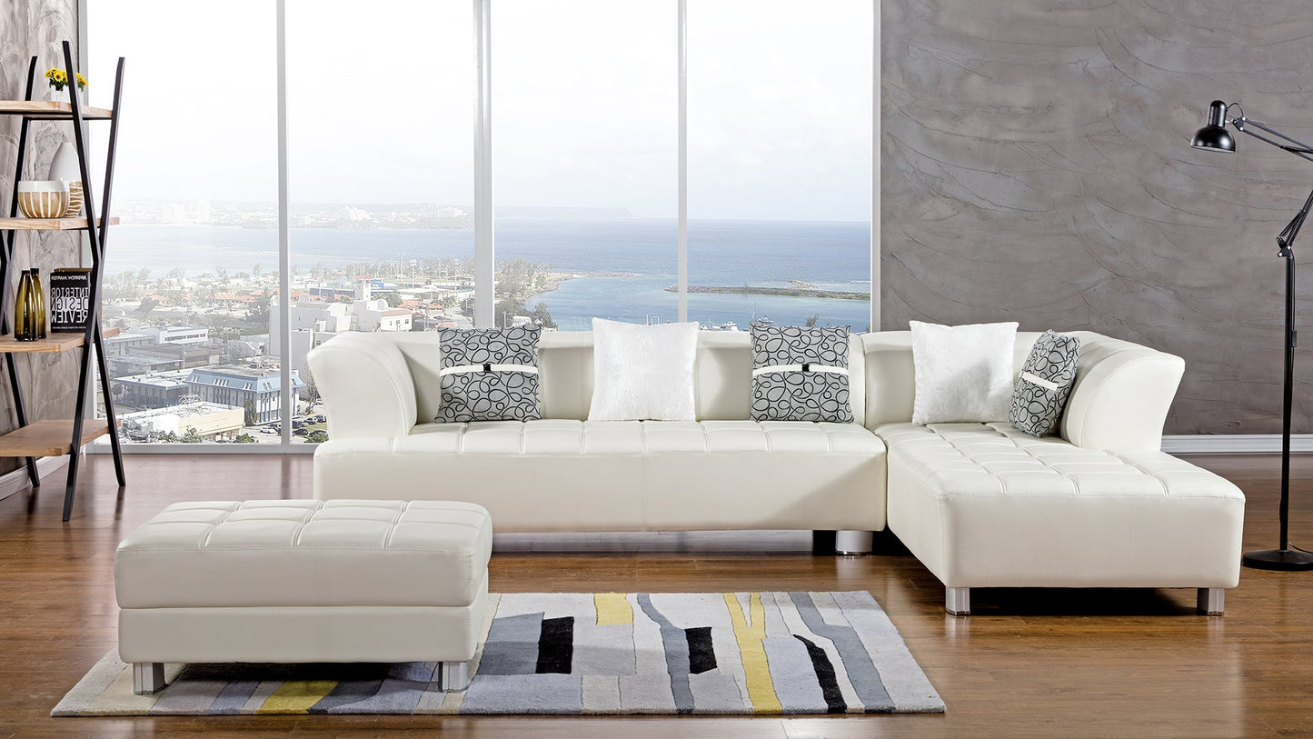 AE-L138 Leatherette Sectional Sofa Set