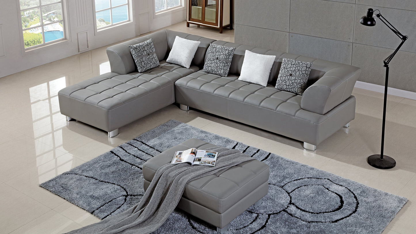 AE-L138 Leatherette Sectional Sofa Set