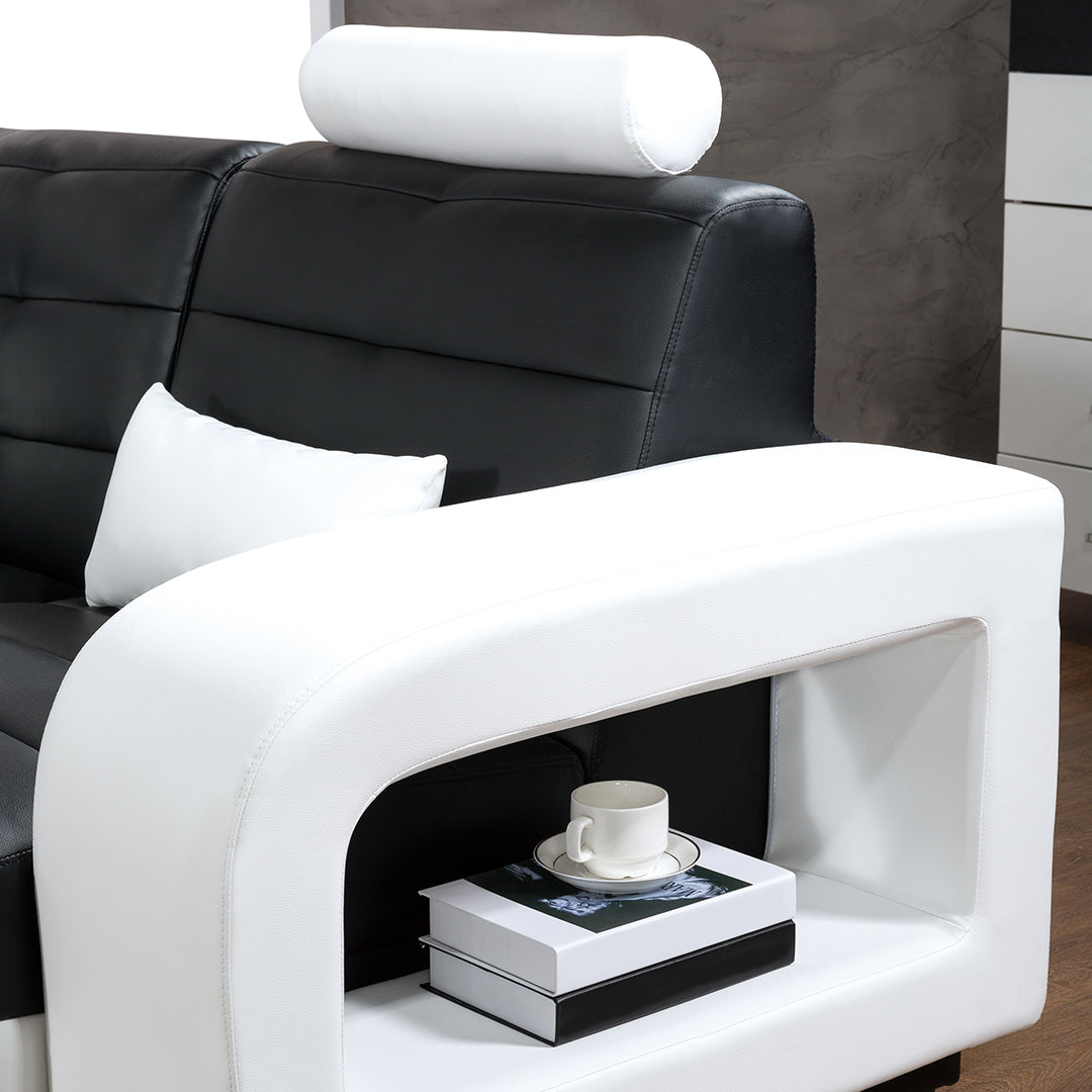 AE-LD800 Leatherette Sectional Sofa Set