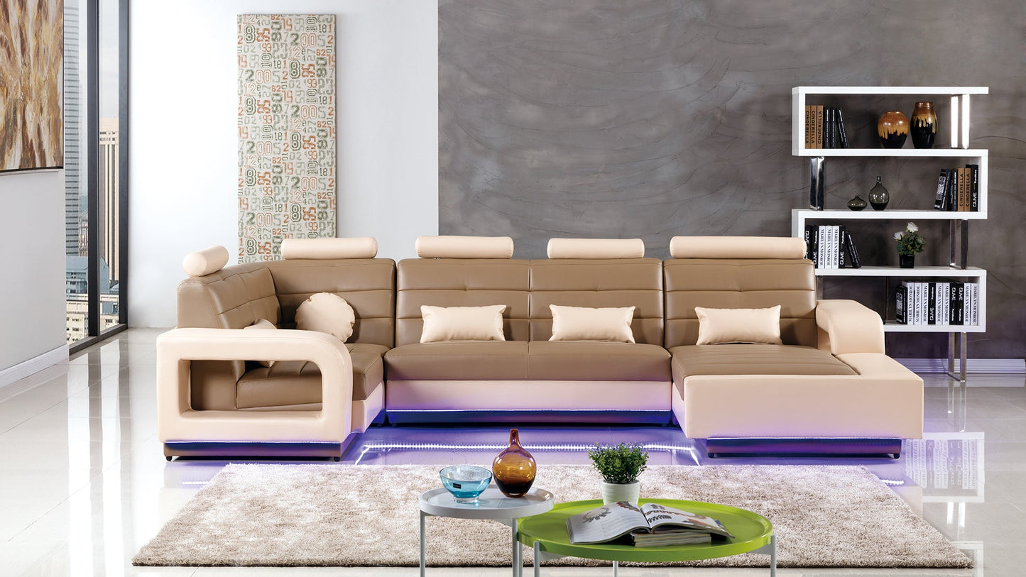 AE-LD800 Leatherette Sectional Sofa Set