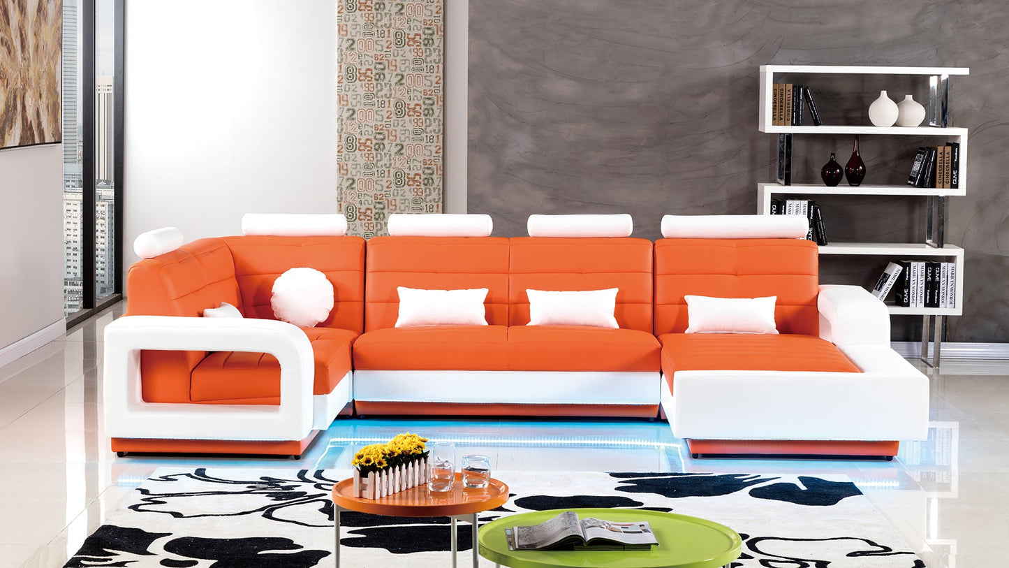 AE-LD800 Leatherette Sectional Sofa Set