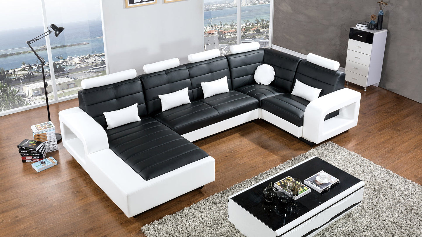 AE-LD800 Leatherette Sectional Sofa Set
