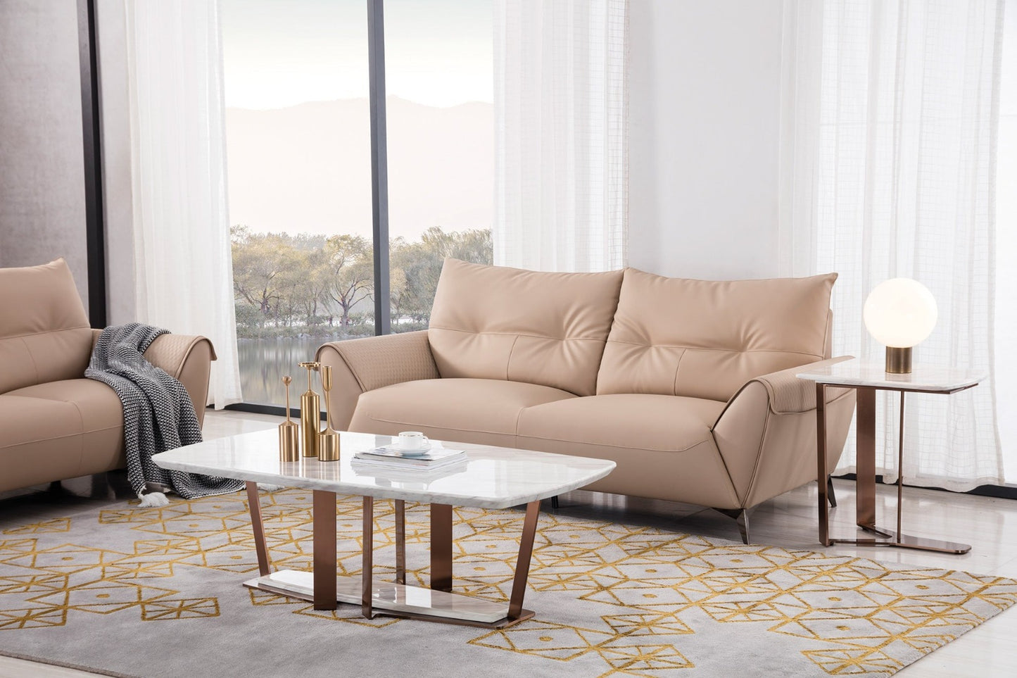 J1712 Faux Marble Coffee & End Table Collection