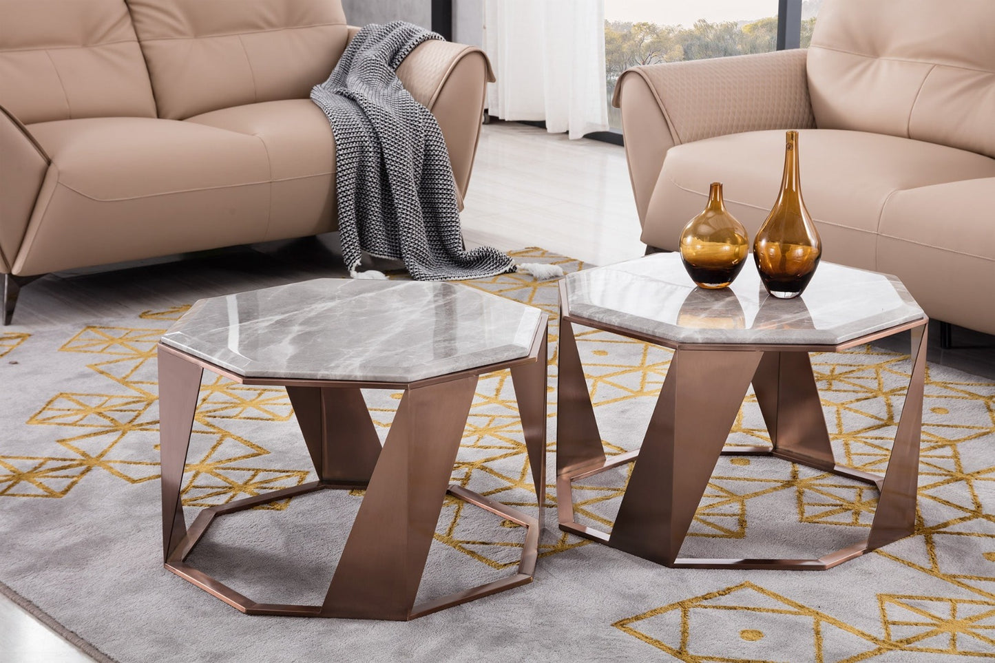 CT-J1833 Faux Marble Coffee Table