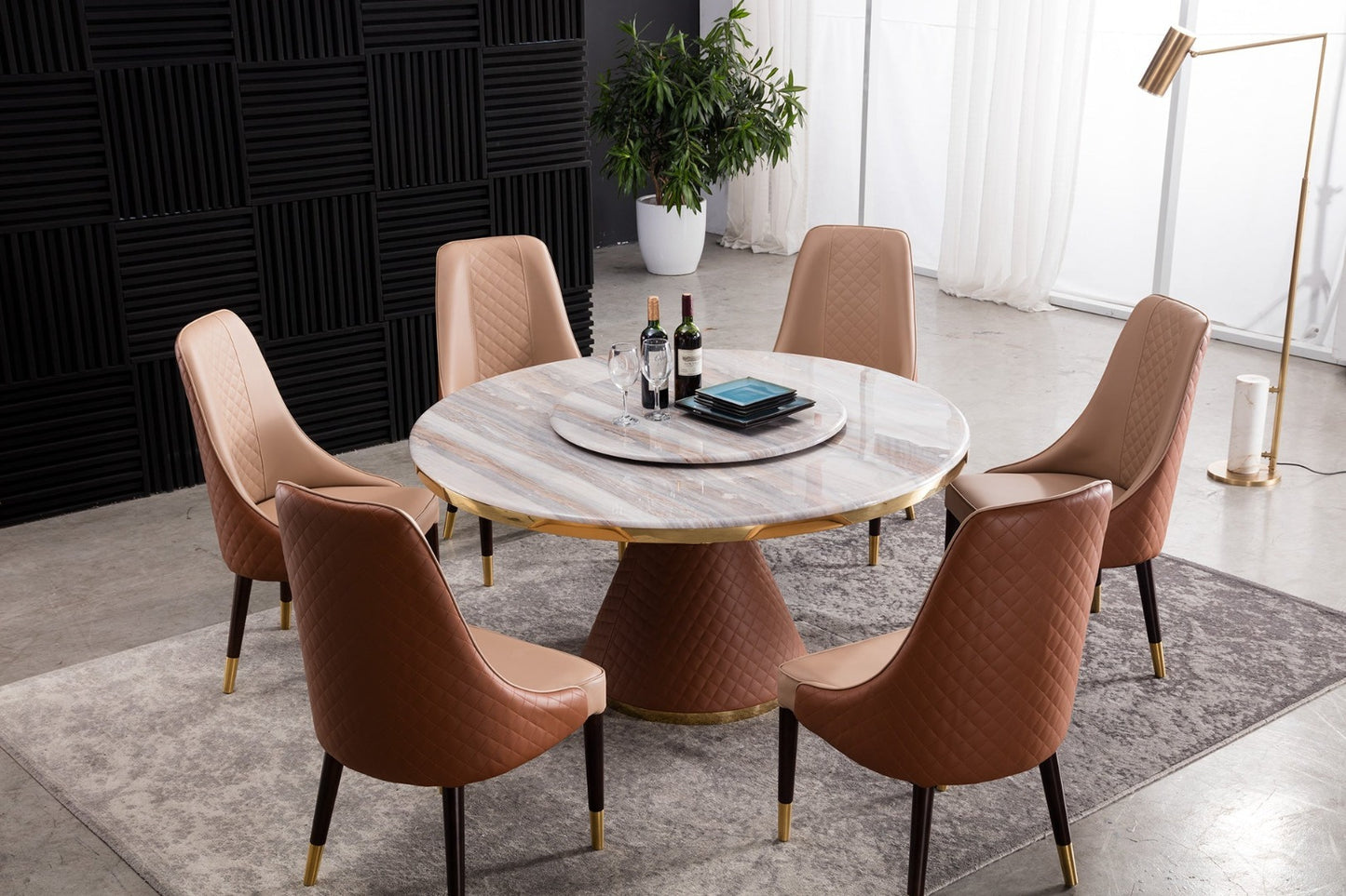CK-H013-BR.TAN Dining Chair (Set of 6)