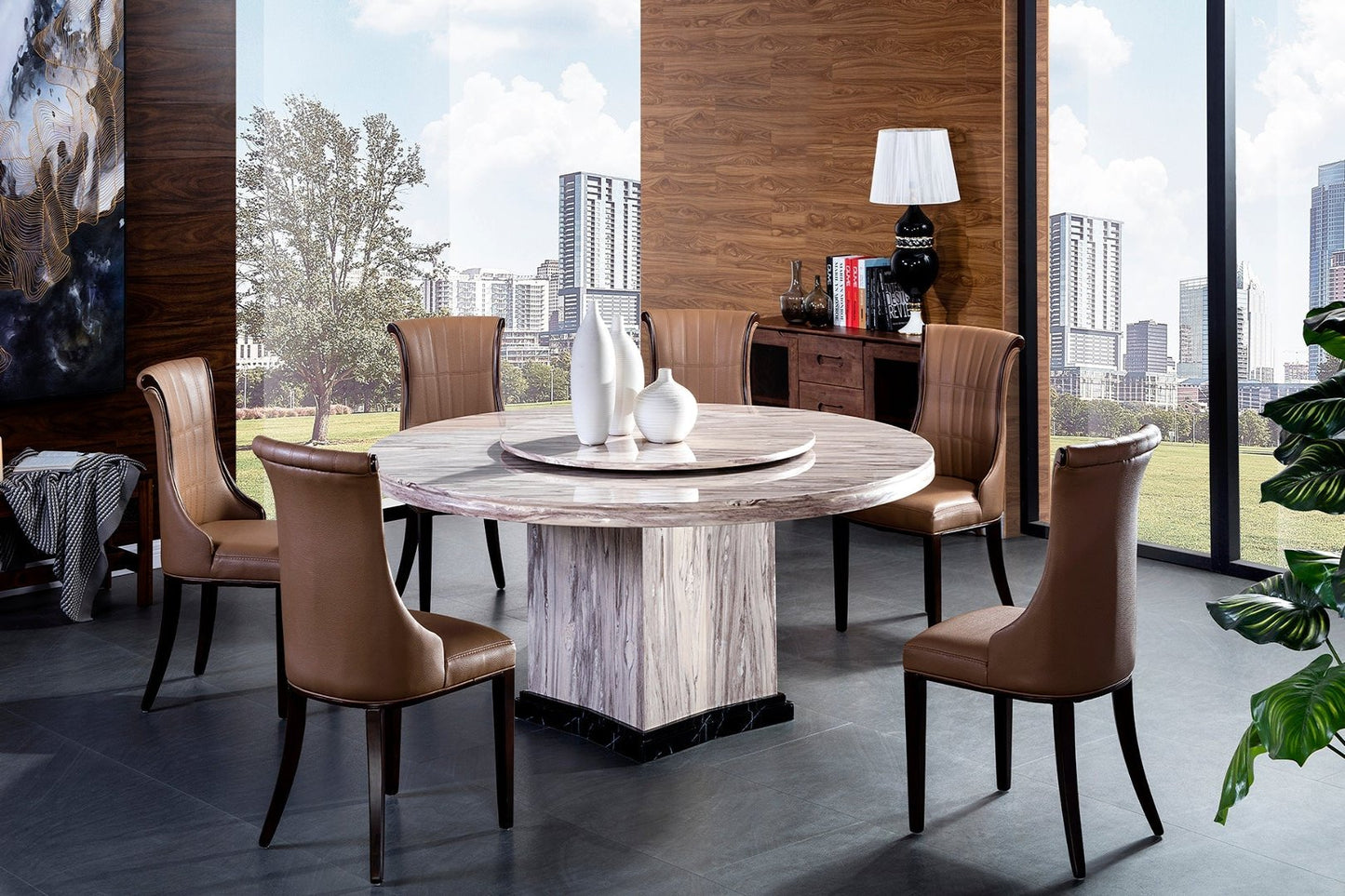CK-H7023 PU Dining Chair Collection (Set of 6)