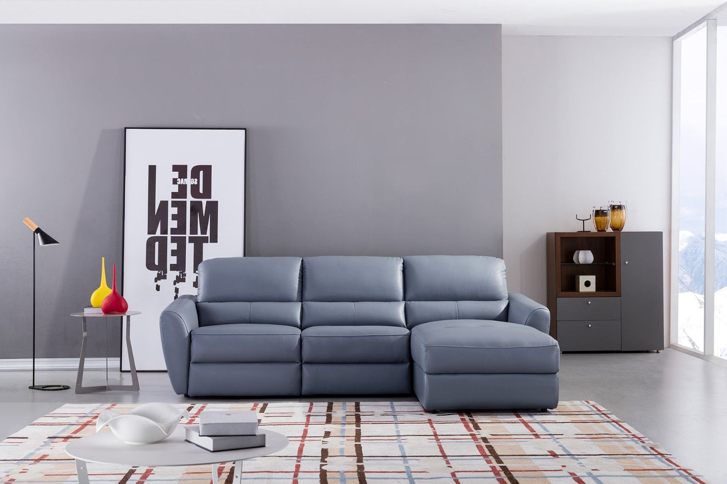 EK-L8001 Top-grain Italian Leather Sectional Sofa Collection