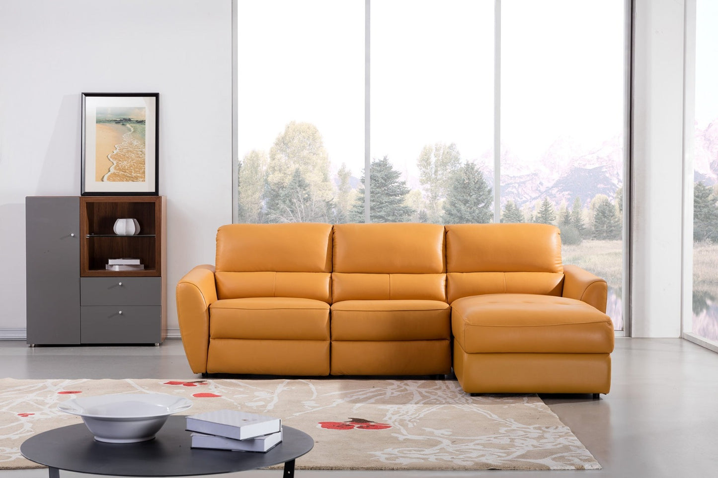 EK-L8001 Top-grain Italian Leather Sectional Sofa Collection