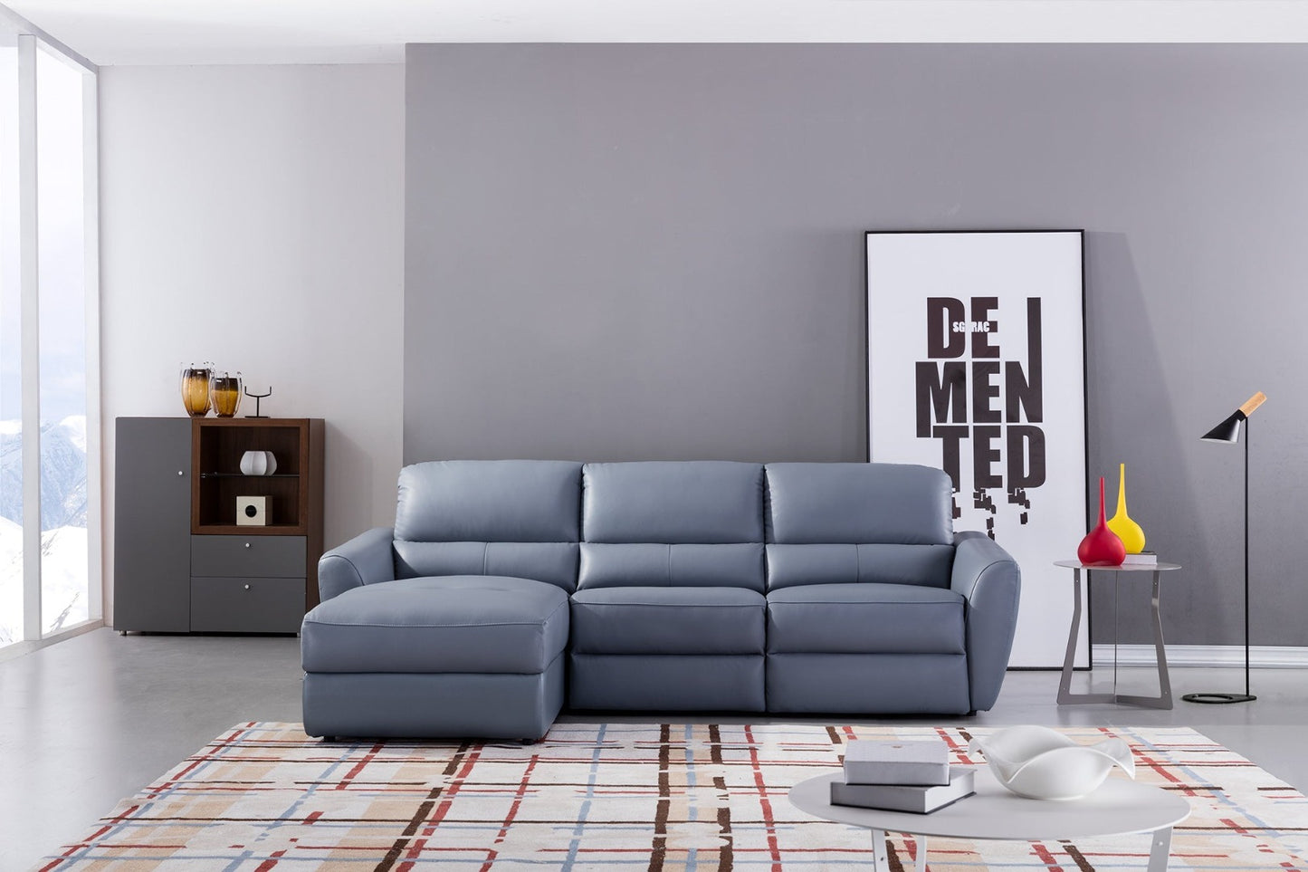 EK-L8001 Top-grain Italian Leather Sectional Sofa Collection