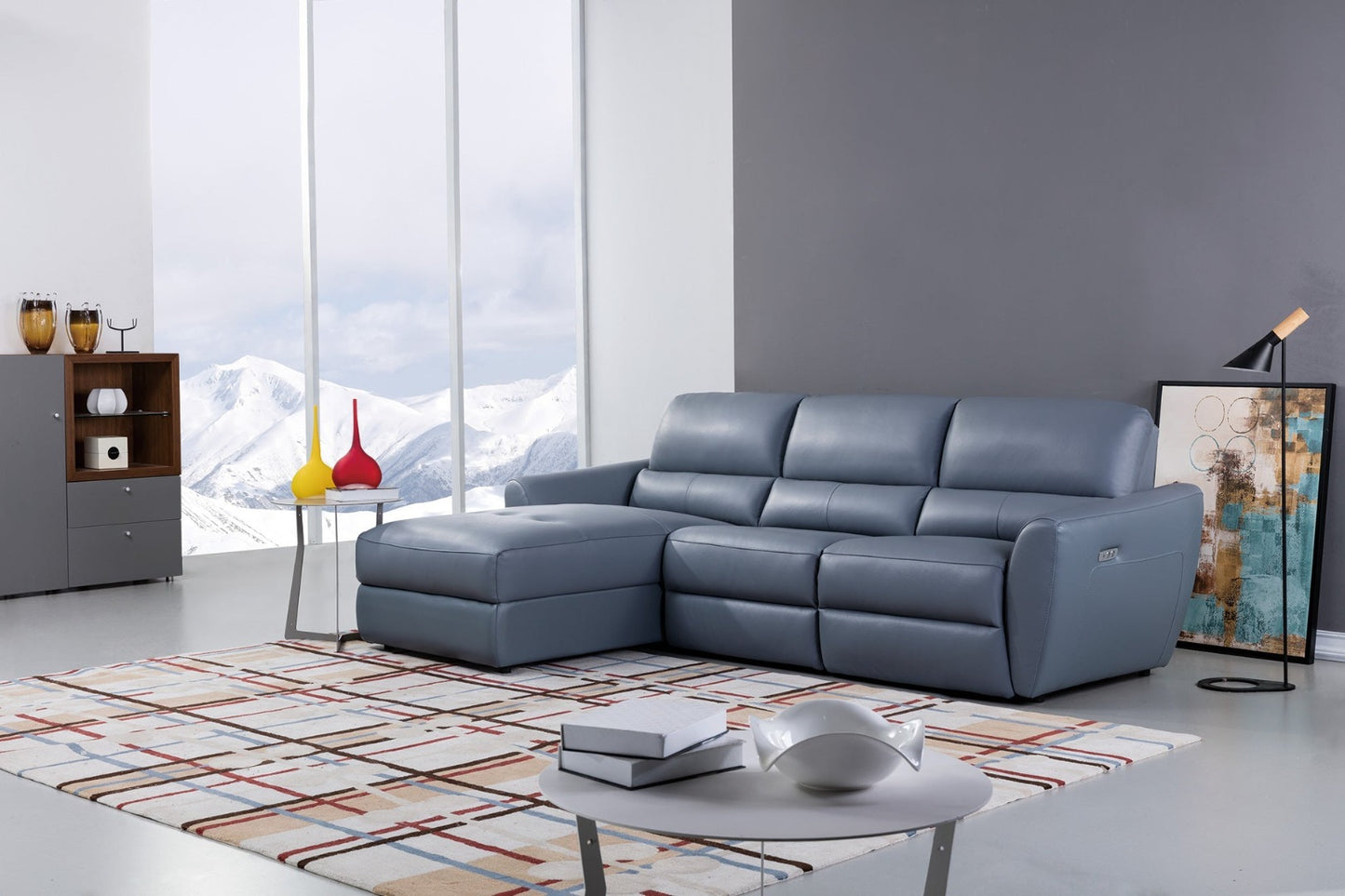 EK-L8001 Top-grain Italian Leather Sectional Sofa Collection
