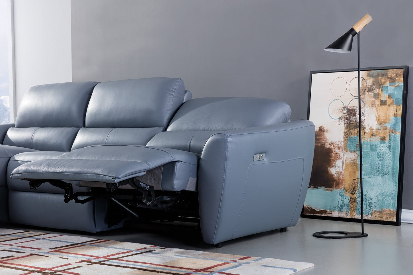 EK-L8001 Top-grain Italian Leather Sectional Sofa Collection