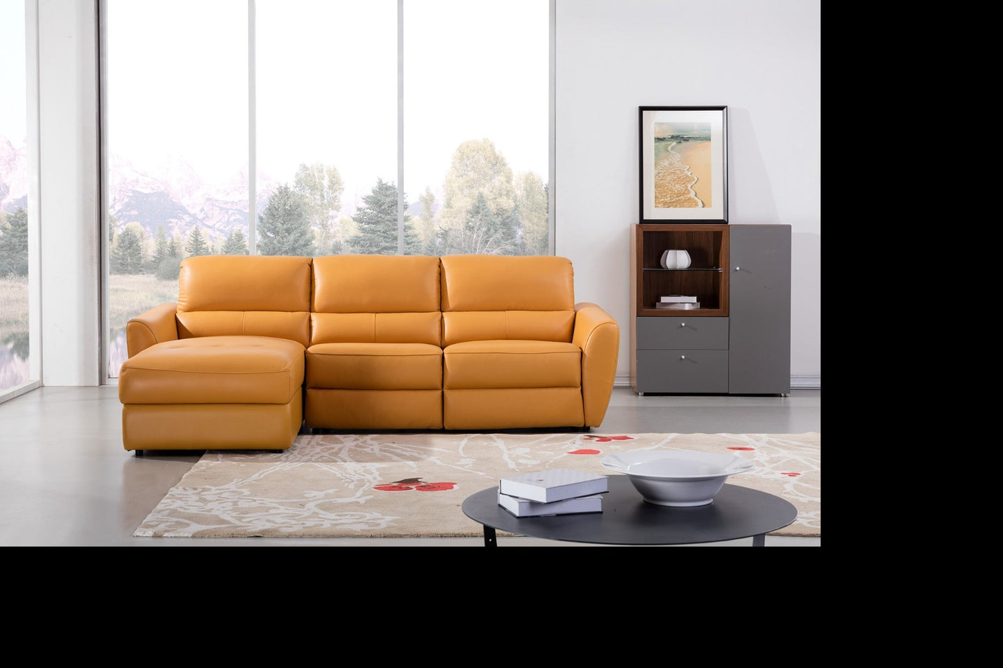 EK-L8001 Top-grain Italian Leather Sectional Sofa Collection
