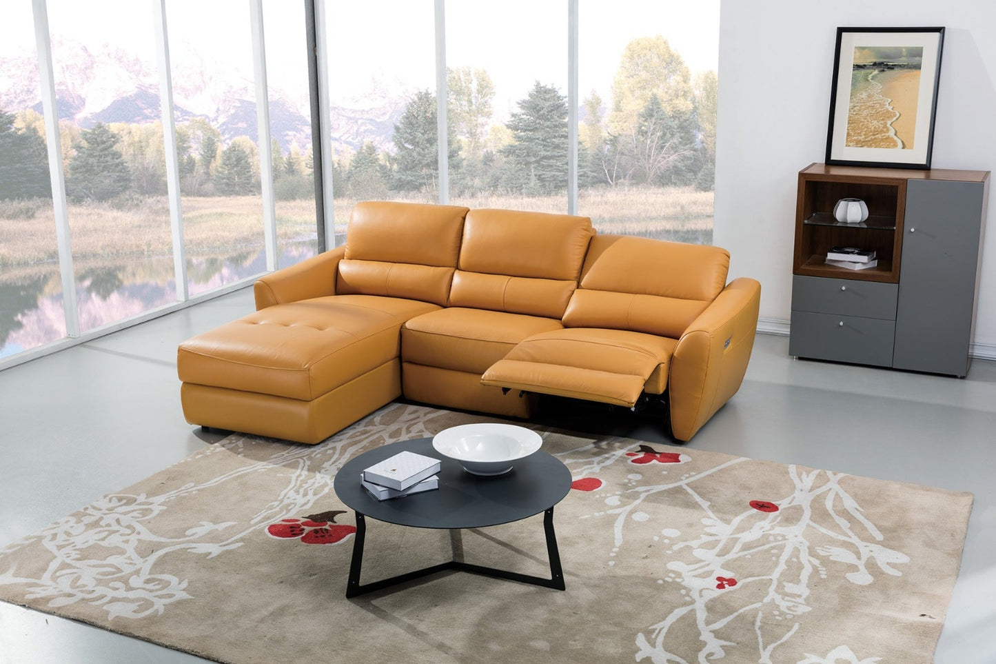 EK-L8001 Top-grain Italian Leather Sectional Sofa Collection