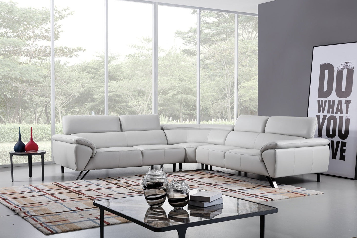 EK-L8002M Italian Top Grain Leather Sectional Sofa Collection