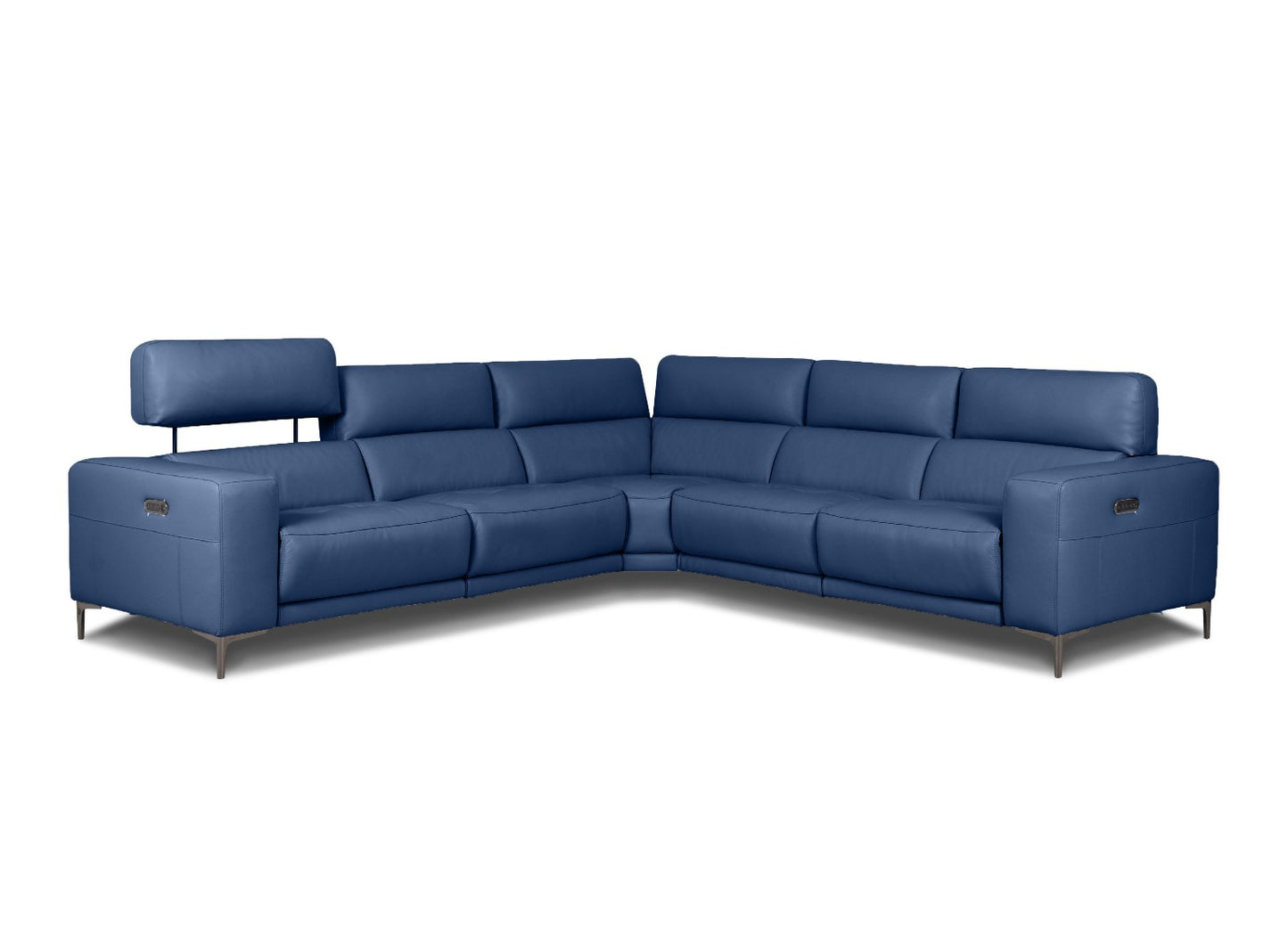 EK-LH169 Top-grain Cow Hide Electric Modular Recliner Sectional Sofa Collection