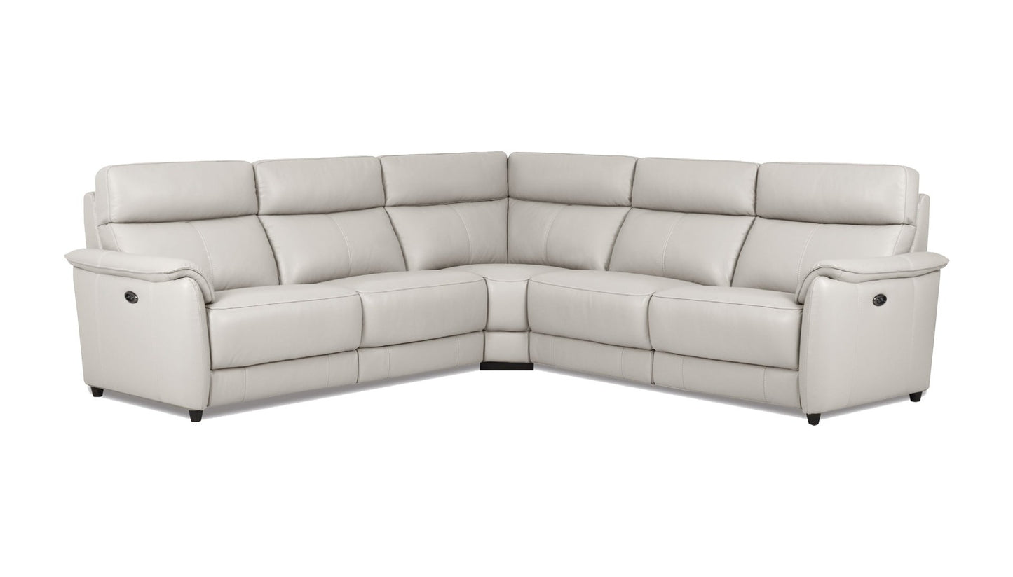 EK-LH185 Top-grain Cow Hide Electric Modular Recliner Sectional Sofa Collection