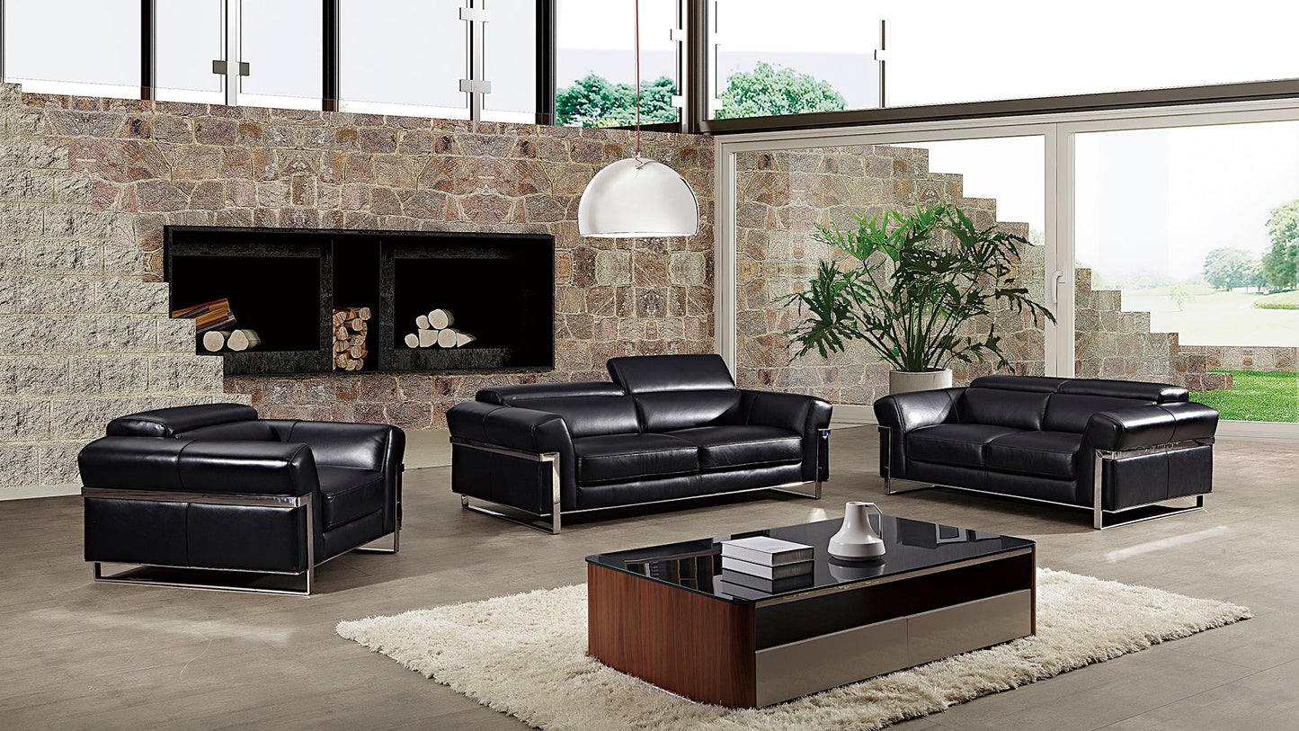 Ek012 Italian Full Leather Sofa Set