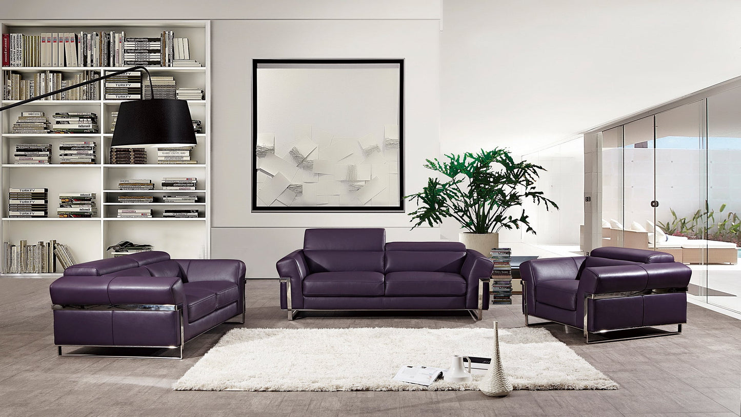 Ek012 Italian Full Leather Sofa Set