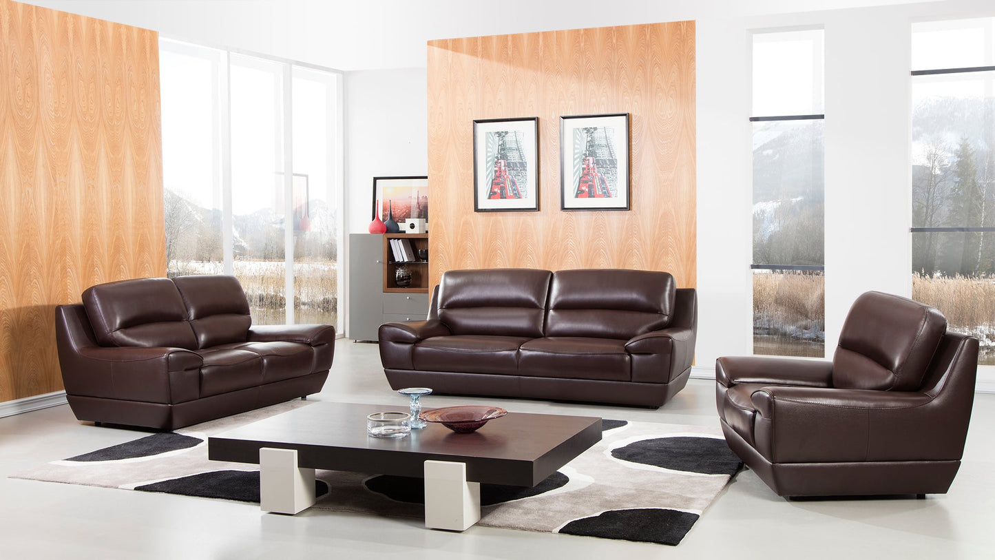 EK018 Italian Leather Sofa Set
