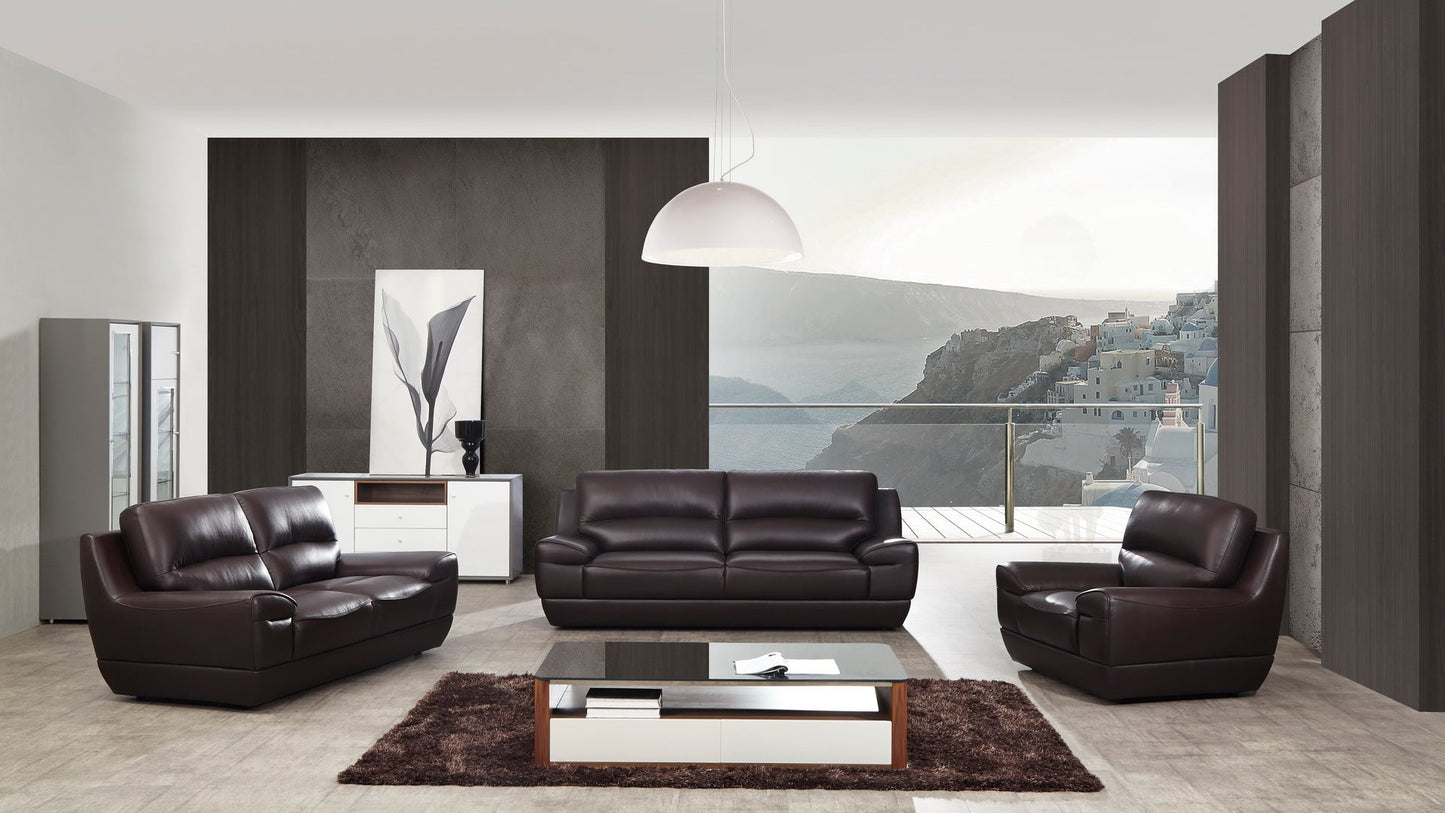 EK018 Italian Leather Sofa Set