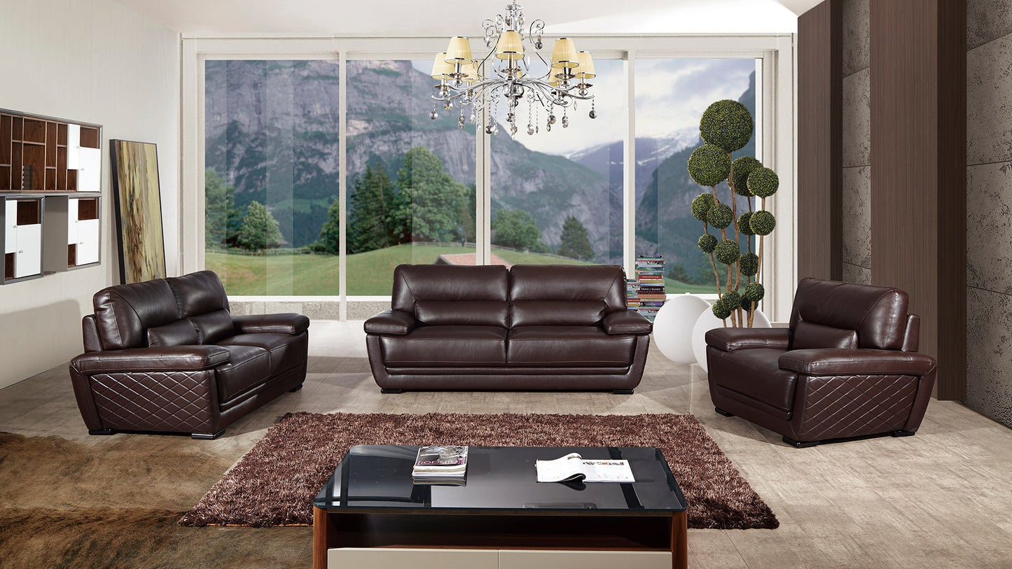 EK019 Italian Leather Sofa Set