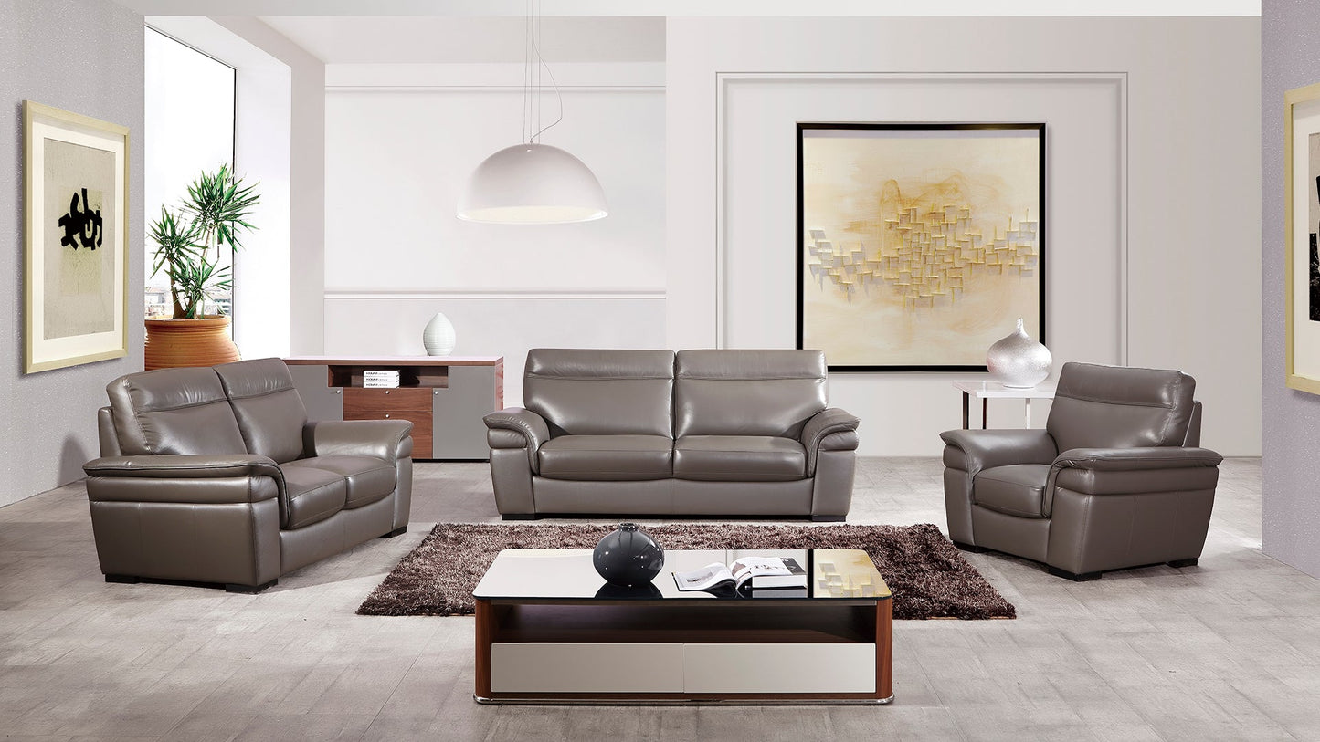 EK020 Italian Leather Sofa Set