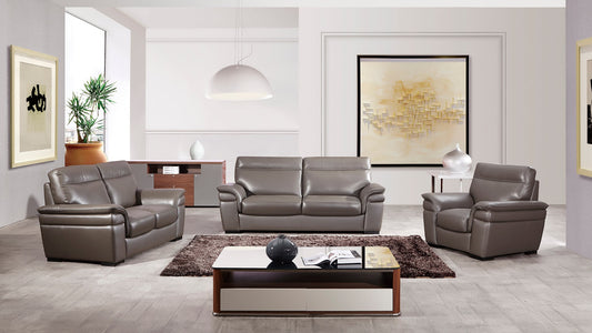 EK020 Italian Leather Sofa Set