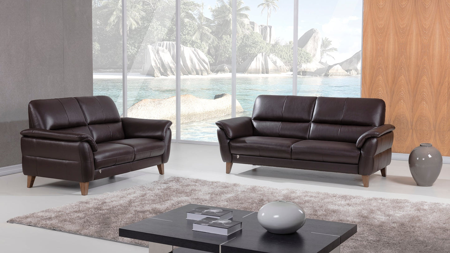 EK073 Italian Leather Sofa Set