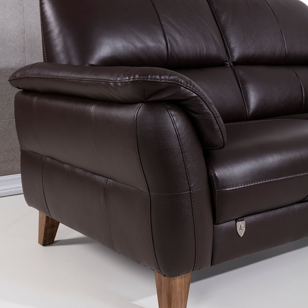 EK073 Italian Leather Sofa Set