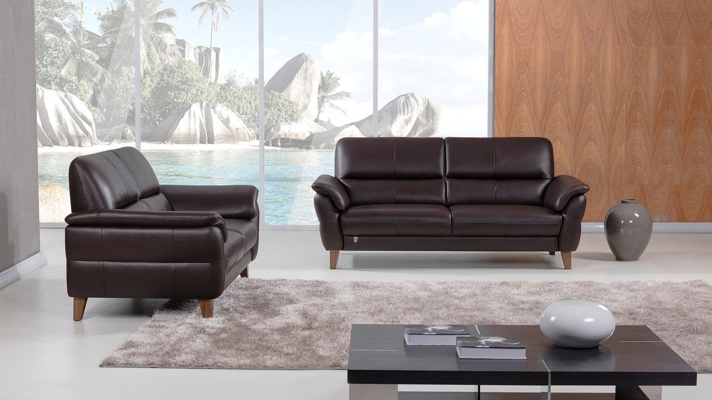 EK073 Italian Leather Sofa Set