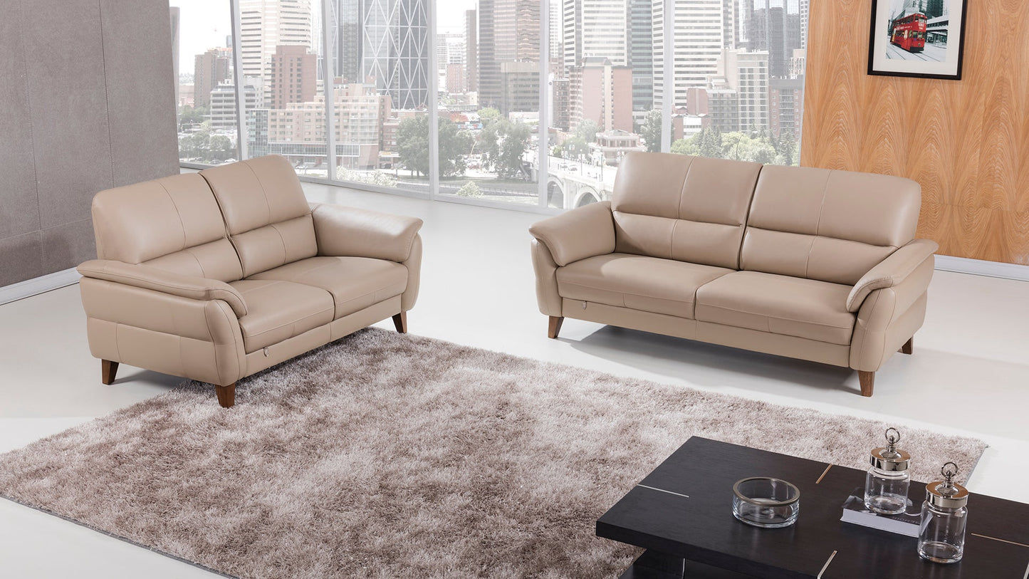 EK073 Italian Leather Sofa Set