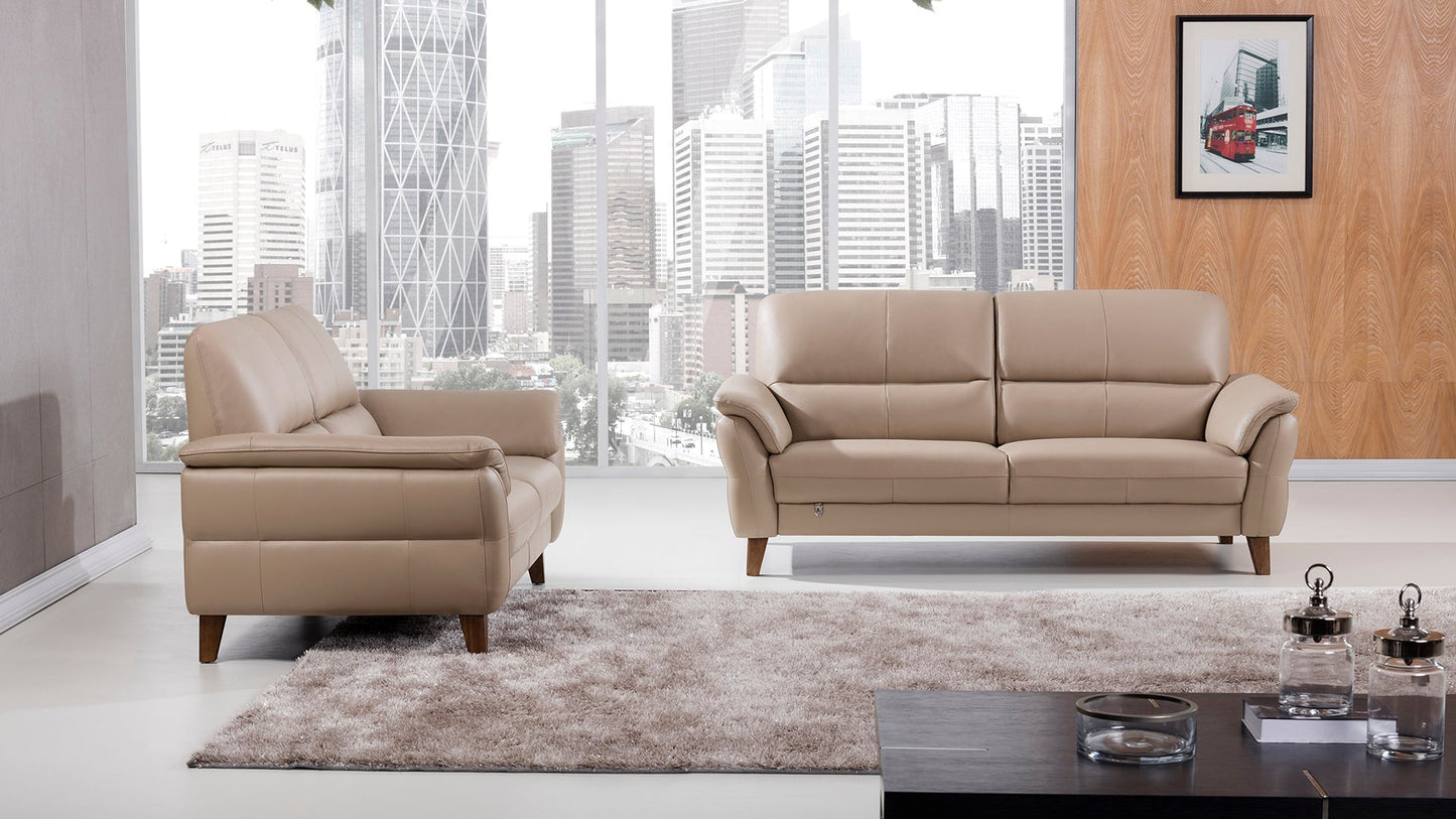 EK073 Italian Leather Sofa Set