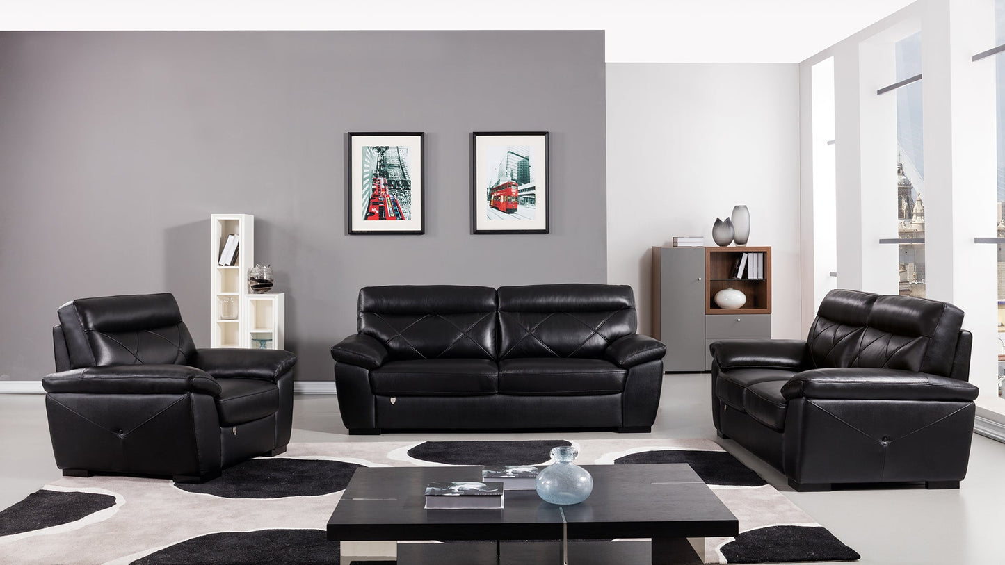 EK081 Italian Leather Sofa Set