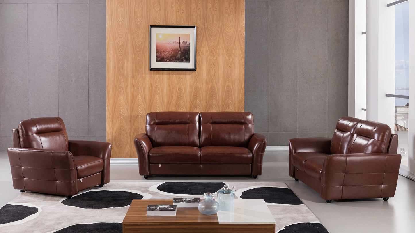 EK090 Italian Leather Sofa Set