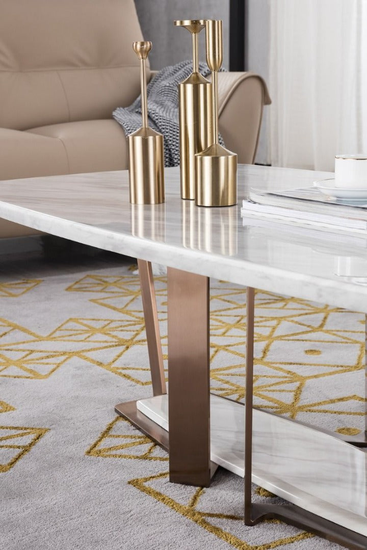 J1712 Faux Marble Coffee & End Table Collection